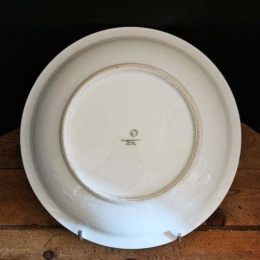 GRAND PLAT CREUX ART DÉCO - PORCELAINE DE LIMOGES - Ref : 00205