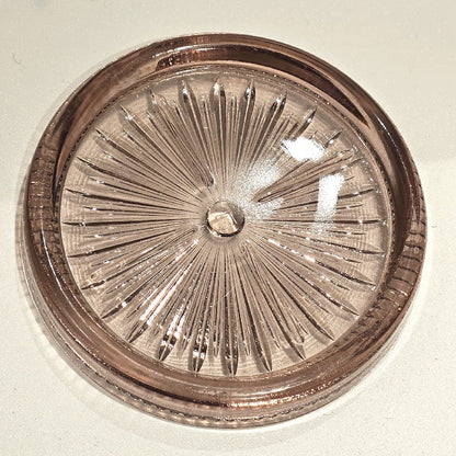 DESSOUS DE BOUTEILLE EN VERRE ROSE Ref : 00133