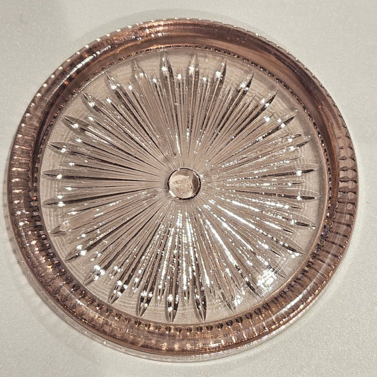 DESSOUS DE BOUTEILLE EN VERRE ROSE Ref : 00133