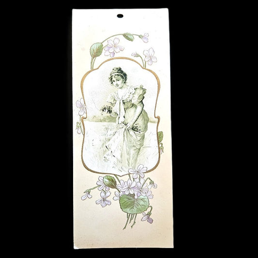 GRANDE CHROMO GAUFRÉE  FEMME ART NOUVEAU DÉBUT XXème Ref : 00134