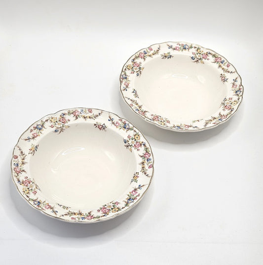 2 COUPELLES À DESSERT MARLBOROUGH ROYAL PETAL GRINDLEY ENGLAND Ref 00136