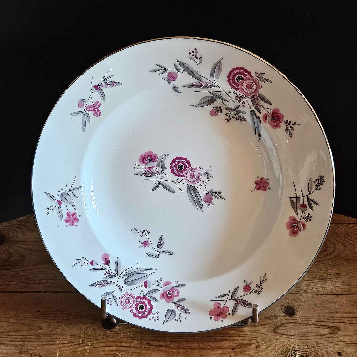 ASSIETTE CREUSE ART DÉCO - PORCELAINE DE LIMOGES Ref : 00201
