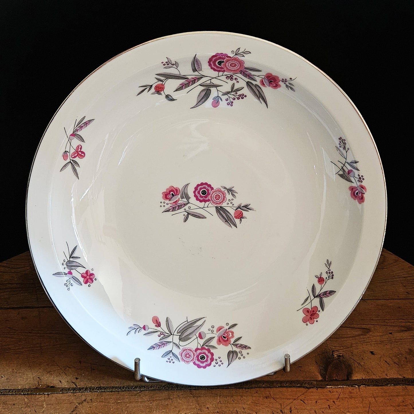 GRAND PLAT CREUX ART DÉCO - PORCELAINE DE LIMOGES - Ref : 00205