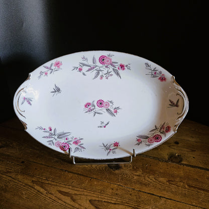 PLAT OBLONG 35 cm ART DECO - PORCELAINE DE LIMOGES Ref : 00210