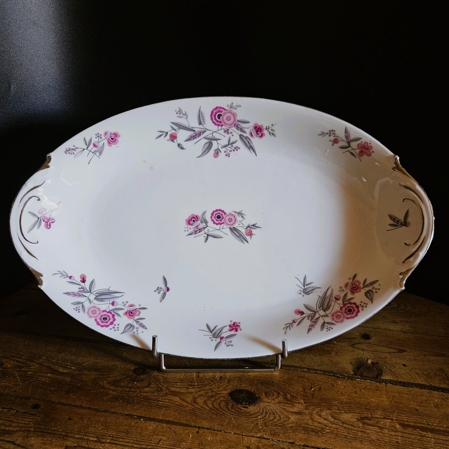 PLAT OBLONG 41.5 cm ART DÉCO - PORCELAINE DE LIMOGES Ref : 00211
