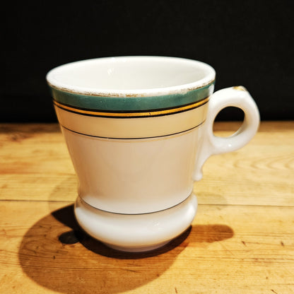 TASSE À BRÛLOT (À CAFÉ) EN FAÏENCE XIXe DÉCOR VERT ET OR Ref 00222