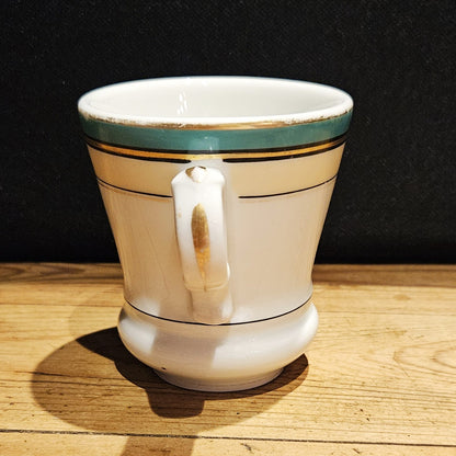 TASSE À BRÛLOT (À CAFÉ) EN FAÏENCE XIXe DÉCOR VERT ET OR Ref 00222