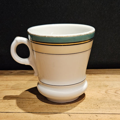 TASSE À BRÛLOT (À CAFÉ) EN FAÏENCE XIXe DÉCOR VERT ET OR Ref 00222