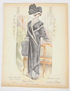 GRAVURE ANCIENNE LES GRANDES MODES DE PARIS  - POIRET -  ref : 022/ 1