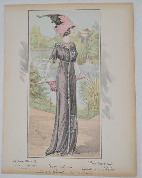 GRAVURE ANCIENNE LES GRANDES MODES DE PARIS - LEVILION - Ref : 022/12