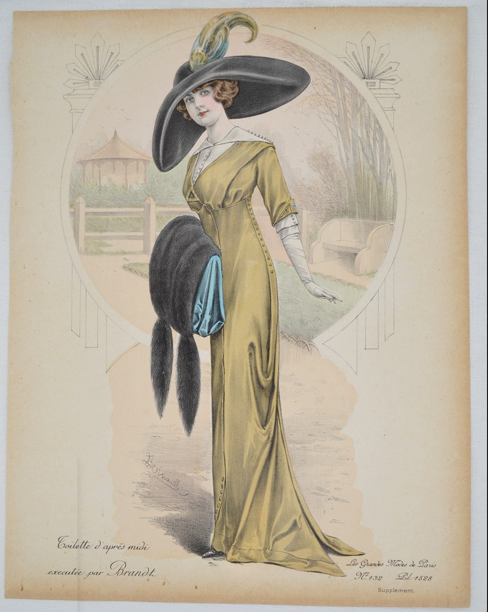 GRAVURE ANCIENNE LES GRANDES MODES DE PARIS - BRANDT -  Ref : 022 / 16