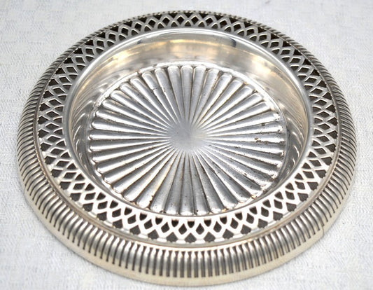 DESSOUS DE BOUTEILLE METAL ARGENTE  Ref : 00117