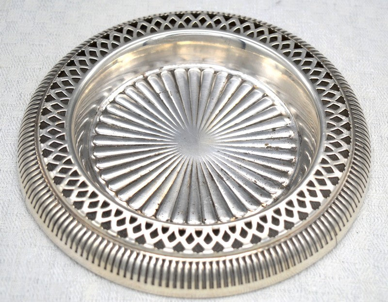 2 Dessous De Bouteilles Métal Argenté – Fabrication Française, état Satisfaisant